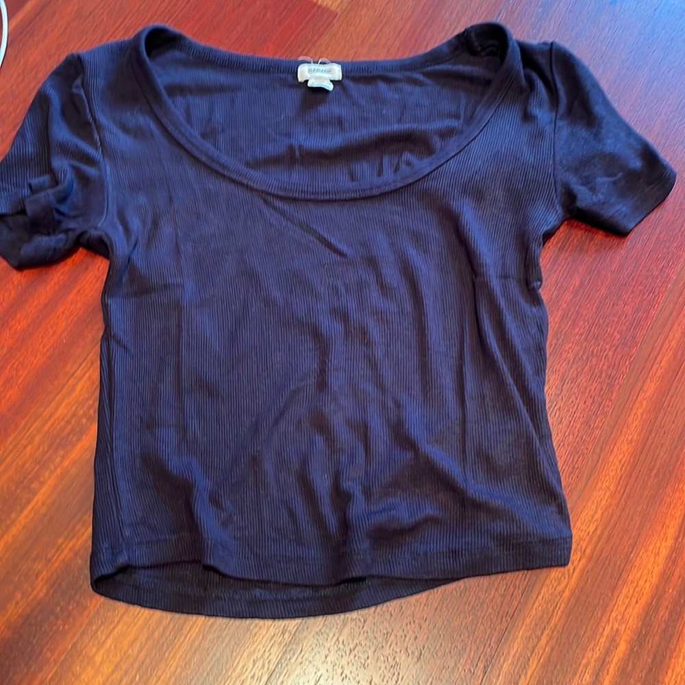 Garage Navy Cropped Tee Size S